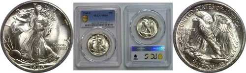 1940年代後半のウォーキング・リバティ・ハーフダラー PCGS MS-66