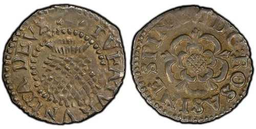 イングランド。ジェームズ1世(1623-24年)-(Lis/2ペレット)ARペニー。PCGS MS62。SCBC-2672A