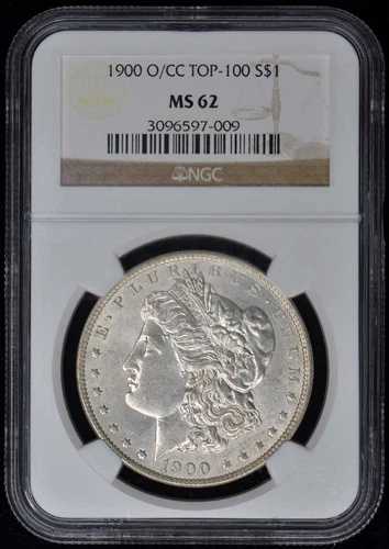 1900-O/CC TOP-100 モルガン・ダラー S$1 NGC MS62