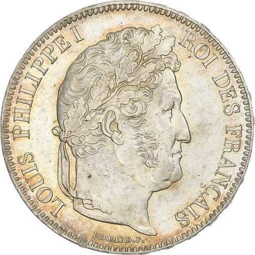 [#136904] フランス、ルイ・フィリップ1世、5フラン、1833年、ボルドー、銀貨、MS、ガドゥール