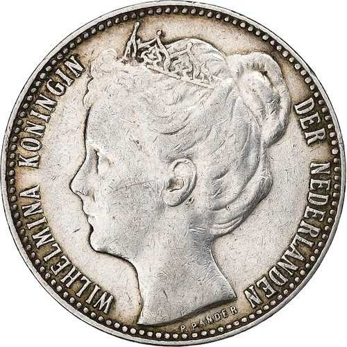 [#1048519] オランダ、ウィルヘルミナ1世、グルデン、1906年、希少、シルバー、EF、KM:122.2｜WORLD RESOURCE【QUEEN店】