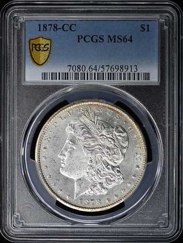 1878-CC 1ドル モルガン・ダラー PCGS MS64
