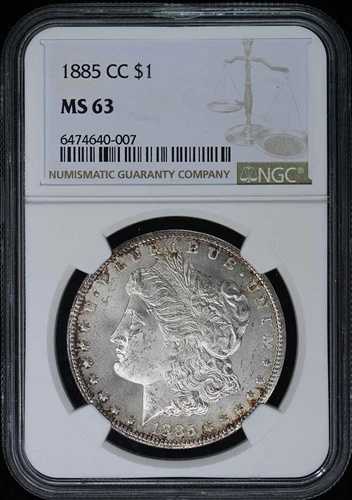 1885-CC モルガン・ダラー S$1 NGC MS63