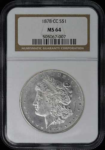 1878-CC モルガン・ダラー S$1 NGC MS64