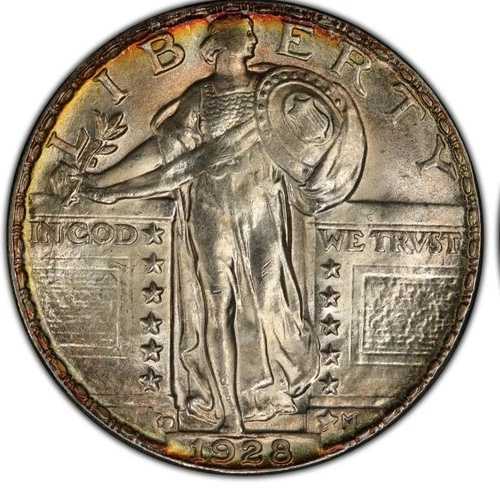 1928-D PCGS MS66 スタンディングリバティクォーター 素晴らしい外観