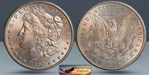 1898年 S モーガン銀貨、ブリリアント・アンサーキュレート、非常に丈夫なSミント、C7302b