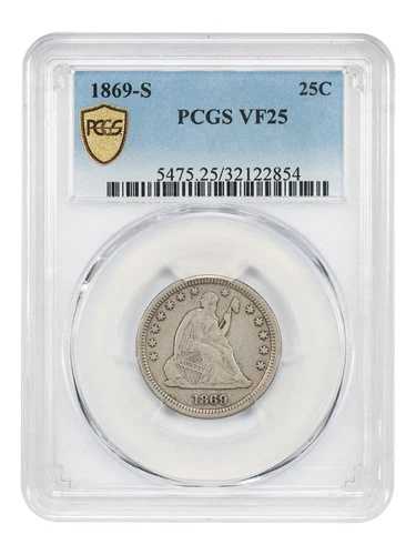 1869-S 25C PCGS VF25 - 自由の女神座像