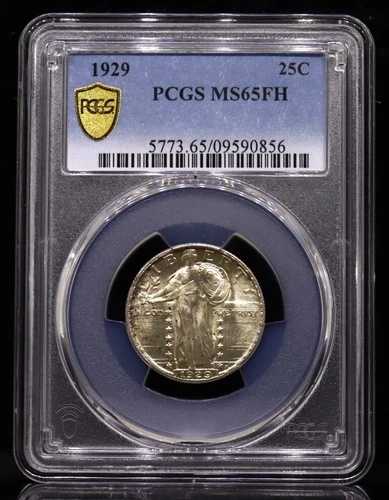 1929年 スタンディング・リバティ・クォーター PCGS MS65FH