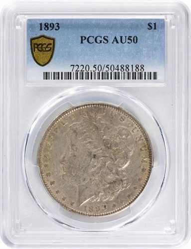 1893年 モルガン銀貨 AU50 PCGS