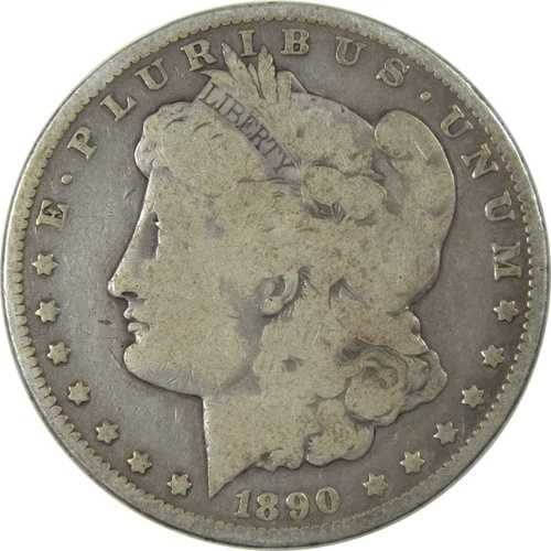 1890年 CC モーガン ダラー VG 非常に良好な銀貨 1ドルコイン SKU:I23923