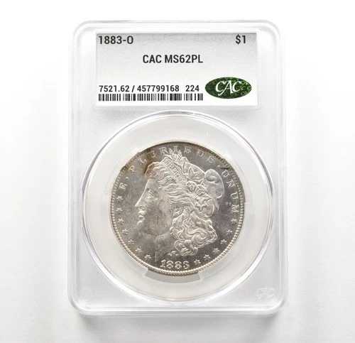 1883年-O モーガンシルバードル MS62 PL CAC CACg*6307-