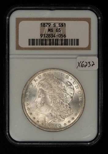 1879-S 1ドルモルガン銀貨 - フロスティ - NGC MS 65 - SKU-X6232