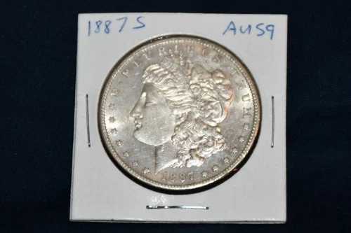 1887年 S モーガン銀貨 $1 ブリリアント 未使用品