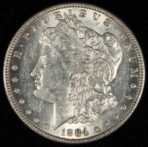 1884-P モルガン銀貨 ゴージャスなオリジナルミントラスター