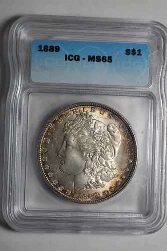 1889年 モルガン銀貨 ICGS MS65 ライトトーン