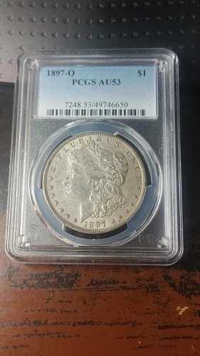 1897年 O モルガン銀貨 $1 PCGS AU53 オリジナル AU 4565