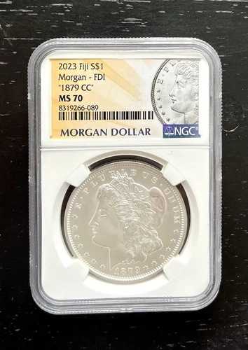 「1879-CC」NGC MS-70! 2023年フィジーモルガンドルFDI
