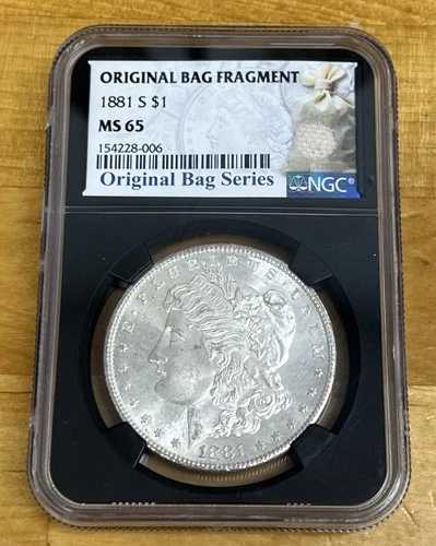 1881-S $1 MS64 モルガン銀貨 NGC - オリジナルバッグの破片 58,080円