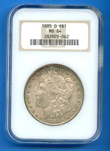 1885 O NGC MS64 モルガン銀貨 1ドル 米国造幣局コイン 1885-O MS-64 オールドファッティ
