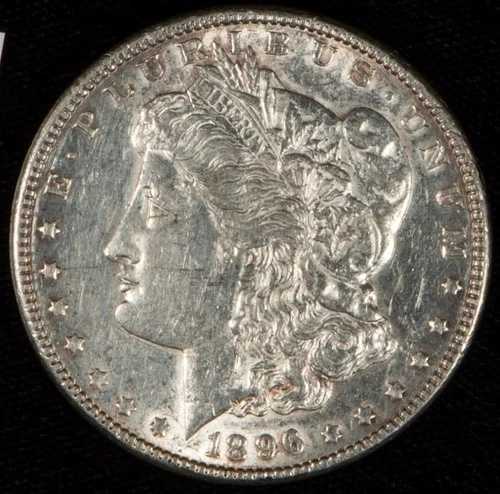 1896-P モルガン銀貨 AU/UNC ゴージャスミントラスター