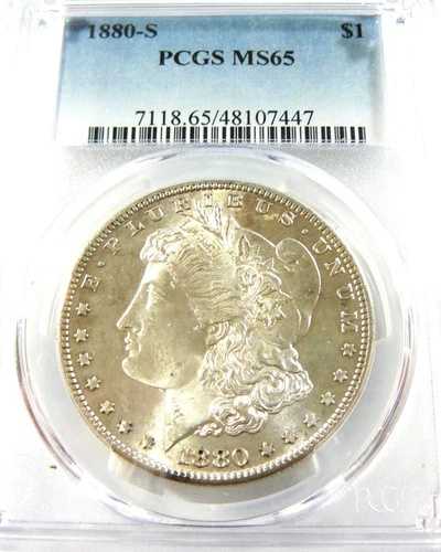 1880-S モルガン銀貨 PCGS MS 65