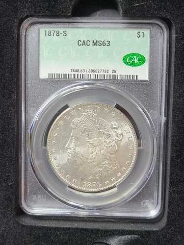 1878年 S モルガン銀貨 CACG MS 63