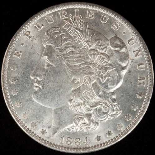 1884-O モルガン銀貨 ゴージャスミントラスター BU MS+++