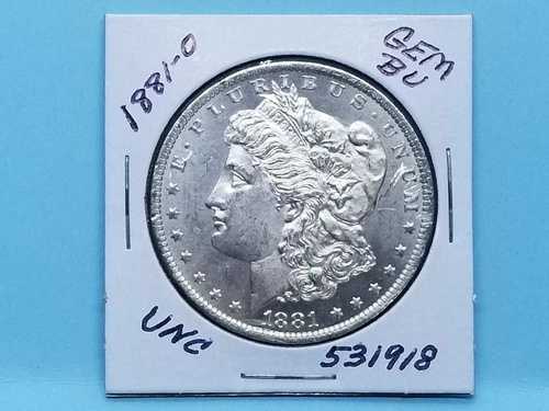 1881-O モーガン シルバー ドル ジェム BU ブラストホワイト グレートリファレンスフィールド！ #531918-75M