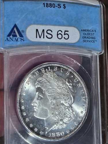 1880 S $1 モルガン・ダラー ANACS MS65 トーン #70026924｜WORLD RESOURCE【QUEEN店】