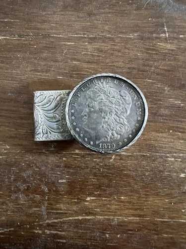 1879-P モルガン銀貨 XF ディテール オールドタイム スワンク マネークリップ