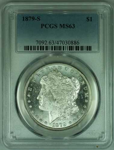 1879-S モルガン銀貨 セミプルーフ PCGS MS-63 (35E)