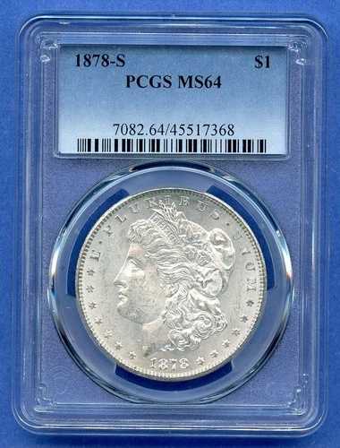 1878 S PCGS MS64 モルガン銀貨 1ドル 米国造幣局 ベターコイン 1878-S MS-64 65,945円