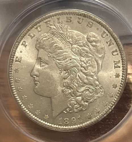 1891年 モルガン銀貨 ブリリアントアンサーキュレート MS-63、より良い日付とグレード