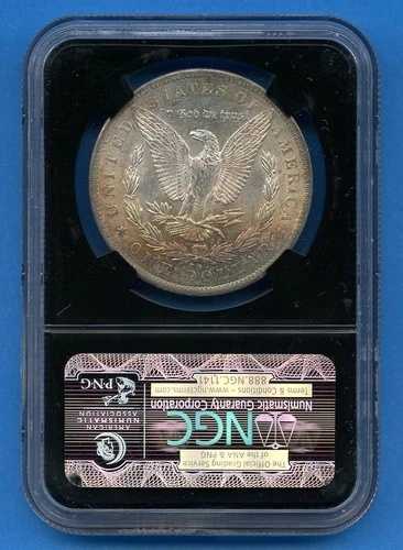 1884 O NGC MS63 モルガン銀貨 1ドル 米国造幣局 レインボートーン ブラックコアホルダー｜WORLD RESOURCE【QUEEN店】
