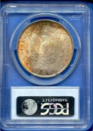 1881 P PCGS MS64 モーガン シルバー ダラー $1 米国造幣局コイン 1881-P MS-64 カラー!