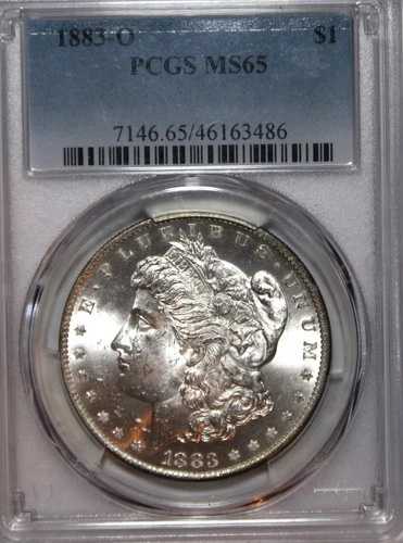 1883-O モルガン銀貨 - PCGS MS65 - #0007E - 送料無料