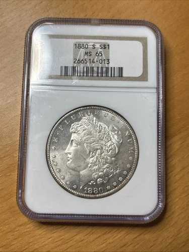 1880-S NGC MS65 モルガン・ダラー スーパーPQ