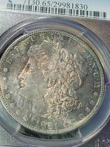 1881年 S $1 モルガン・ダラー PCGS MS65 トーン