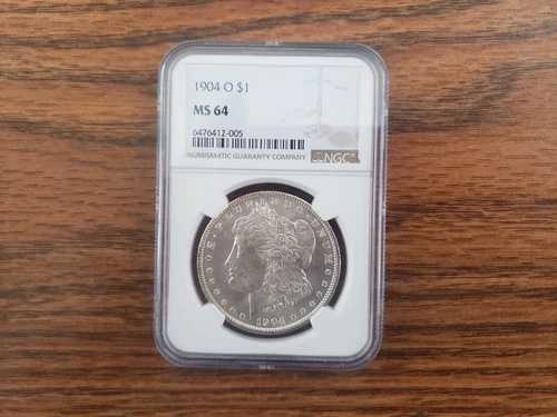 1904 O モーガン シルバー ダラー MS64 NGC 認定。1 ドル コイン、本当に素晴らしい!