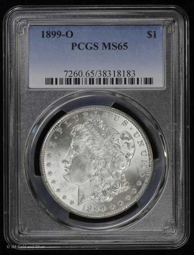 1899-O 1ドル モルガン銀貨 PCGS MS 65 | ホワイト 未流通 UNC BU