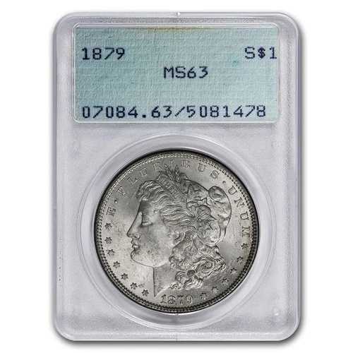 1879年モルガン・ダラー MS-63 PCGS（オールド・ラトラー・ホルダー）