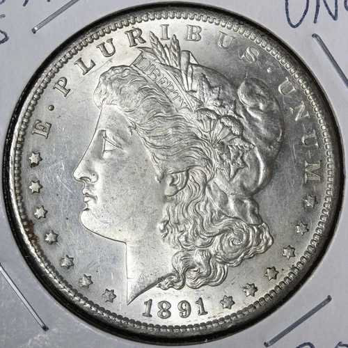 1891-S モーガン銀貨 UNC *未流通* MS E363 GOFG