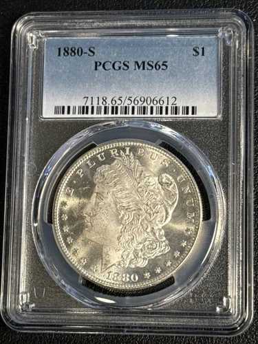 1880年 S モーガン銀貨 PCGS MS-65