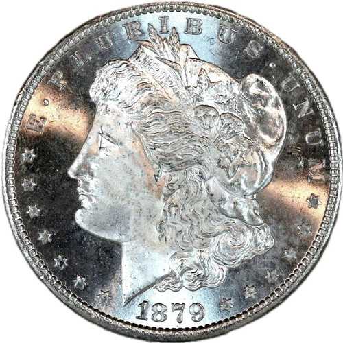 ブリリアントジェム 未使用 $1 1879-S モルガン US シルバードル 90% BU