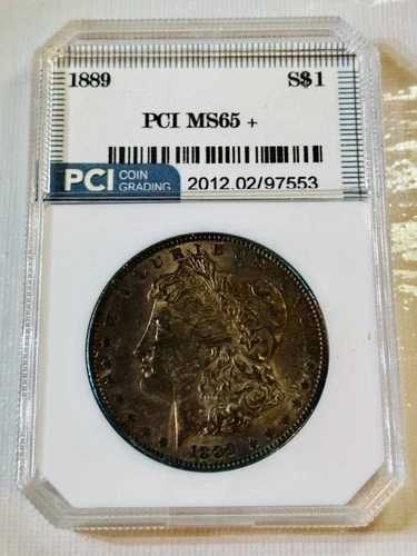 1889年 S$1 モルガン銀貨 PCI MS 65+ ばかげた音色?