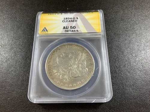 1894-O 1ドルモルガン銀貨 ANACS AU 50 詳細 - 発行枚数わずか1,723,000枚