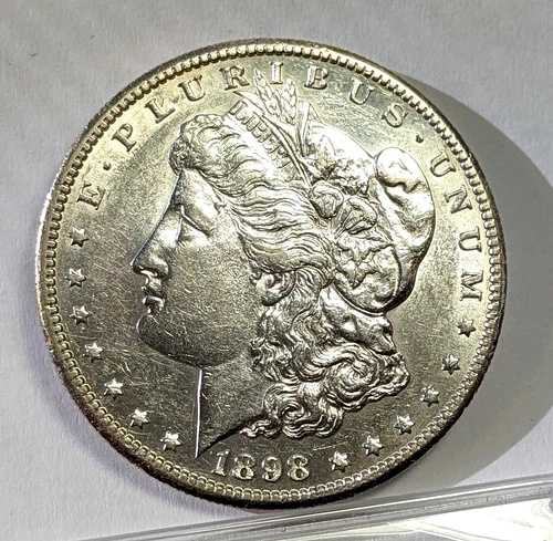 1898年 S モーガン銀貨 1ドル $1 セミキーデイト サンフランシスコ造幣局 米国コイン 67,155円