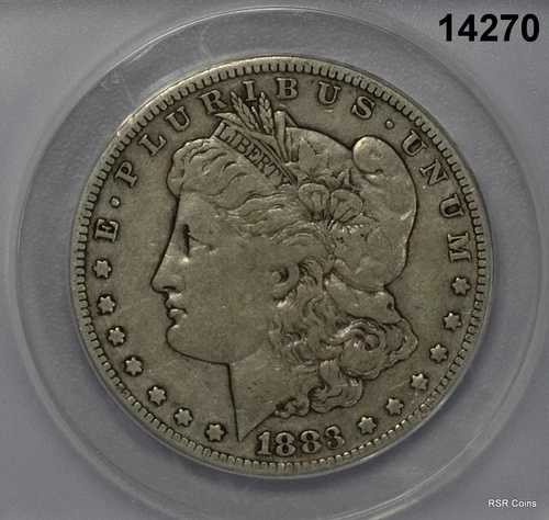 1883年製 CC モーガン シルバードル ANACS 認定 VF25 オリジナル カーソンシティ #14270