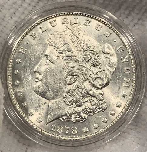 1878年 P Rev 79 モルガン銀貨 BUコンディション。ブリリアント・アンサーキュレート Ms Unc