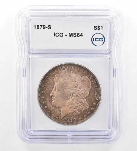 1879-S モルガン銀貨 MS64 ICG 美しい色調 *7320